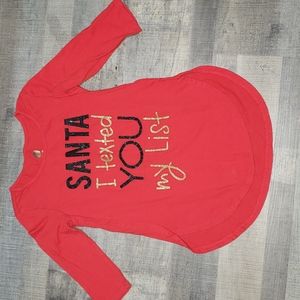 "Santa I texted you my list" kids size 7/8